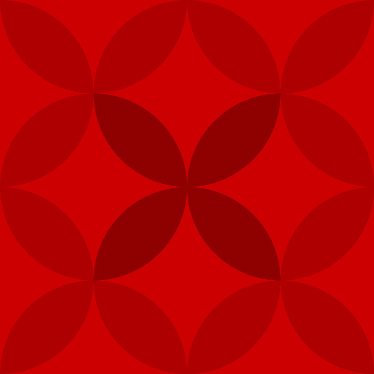 Geometric Pattern: Circle Nested: Gemstone / Red Wolf