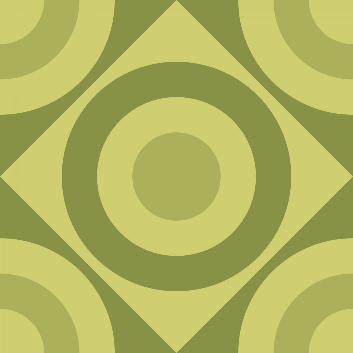 Geometric Pattern: Rondel Diamond: Brunch / Red Wolf