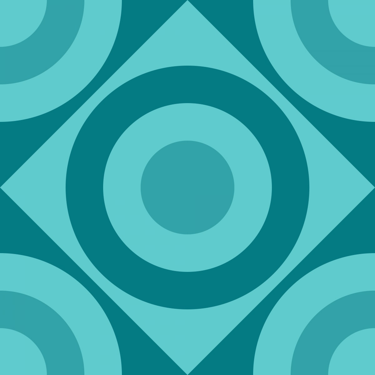 Geometric Pattern: Rondel Diamond: Brunch / Red Wolf