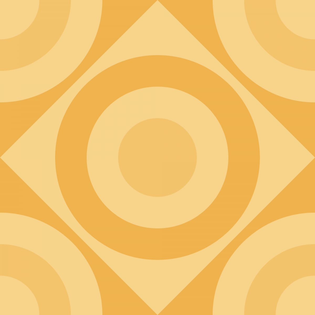 Geometric Pattern: Rondel Diamond: Brunch / Red Wolf