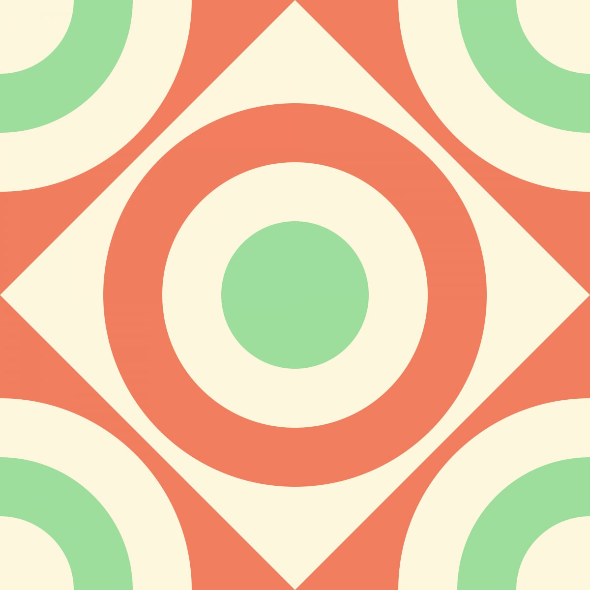 Geometric Pattern: Rondel Diamond: Moderna / Red Wolf