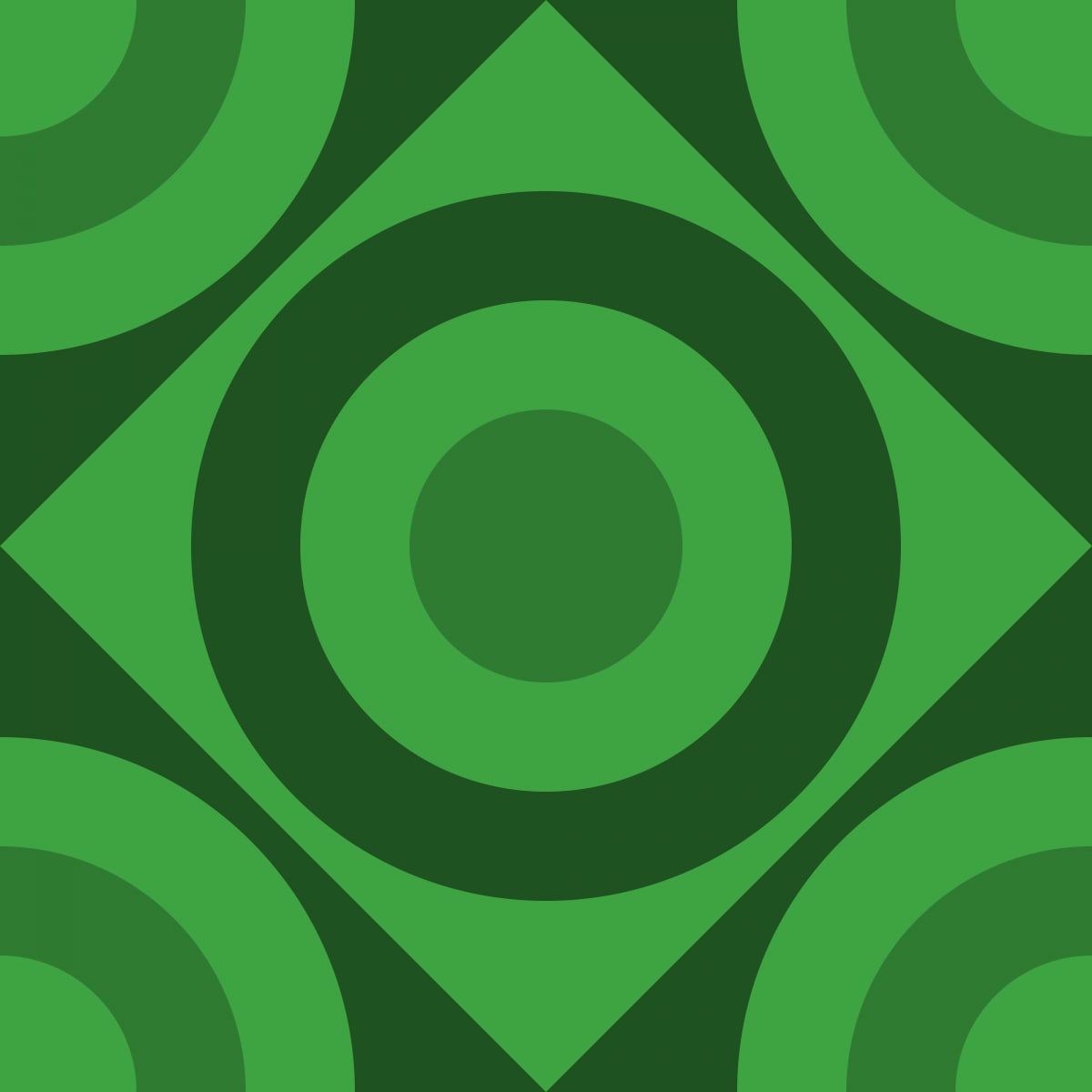 Geometric Pattern: Rondel Diamond: Gemstone / Red Wolf