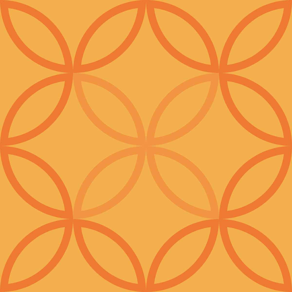 Geometric Pattern: Circle Nested Outline: Brunch / Red Wolf