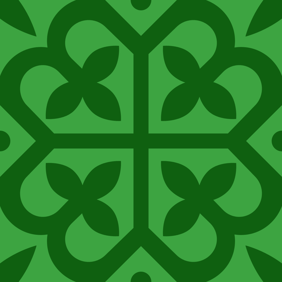 Geometric Pattern: Fleur-de-lis: Gemstone Dark / Red Wolf
