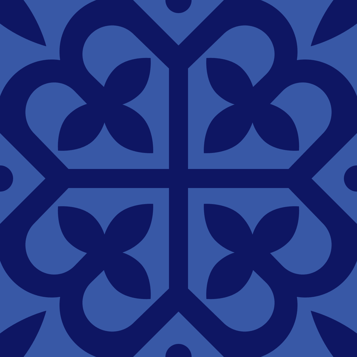 Geometric Pattern: Fleur-de-lis: Gemstone Dark / Red Wolf