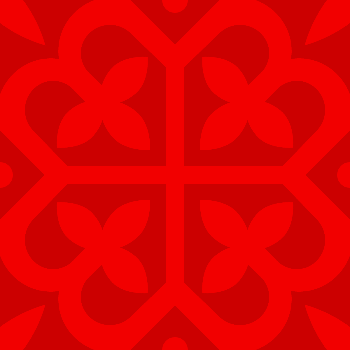 Geometric Pattern: Fleur-de-lis: Gemstone Light / Red Wolf