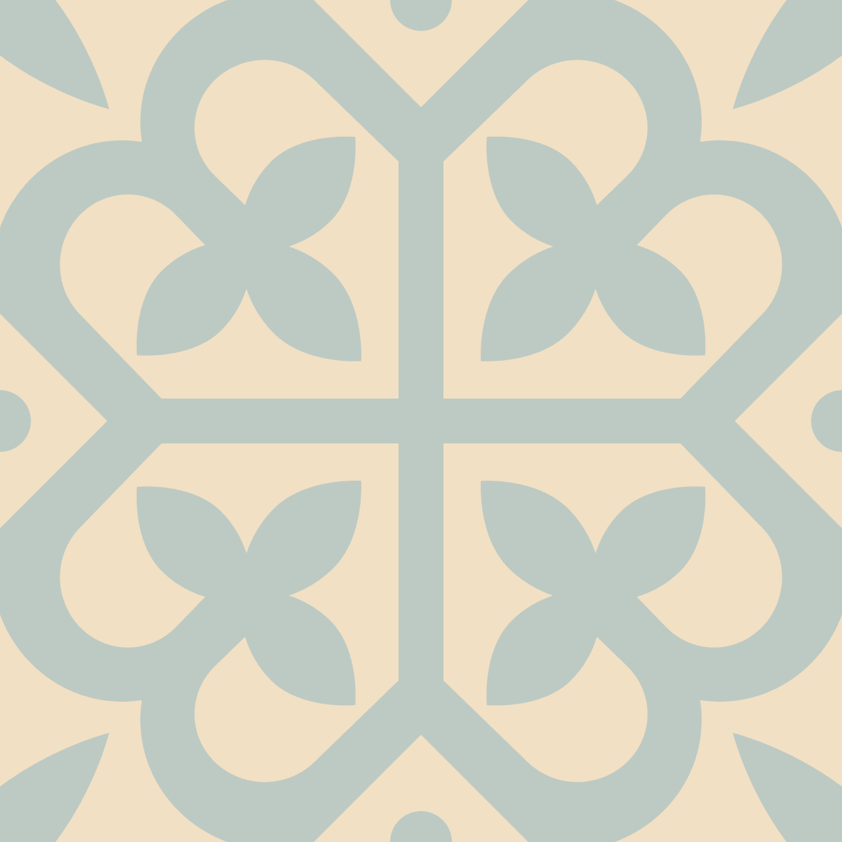 Geometric Pattern: Fleur-de-lis: Antique / Red Wolf