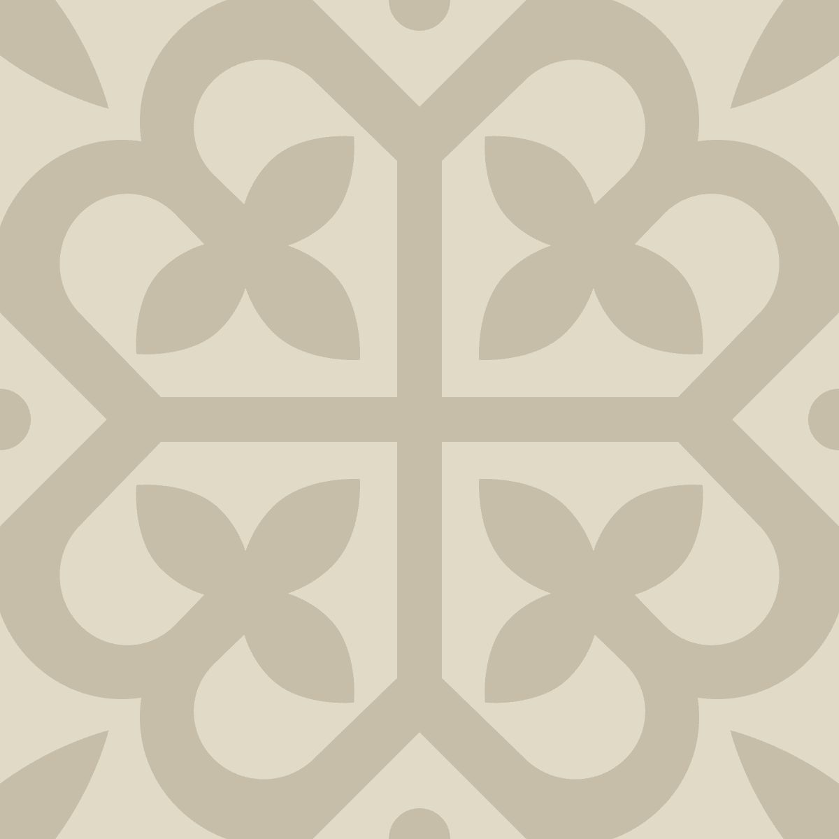 Geometric Pattern: Fleur-de-lis: Antique / Red Wolf