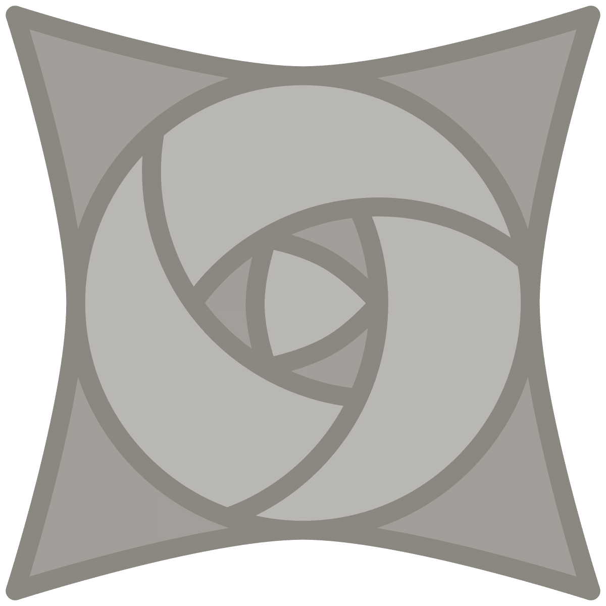 Geometric Pattern: Nouveau Rose: Stone / Red Wolf