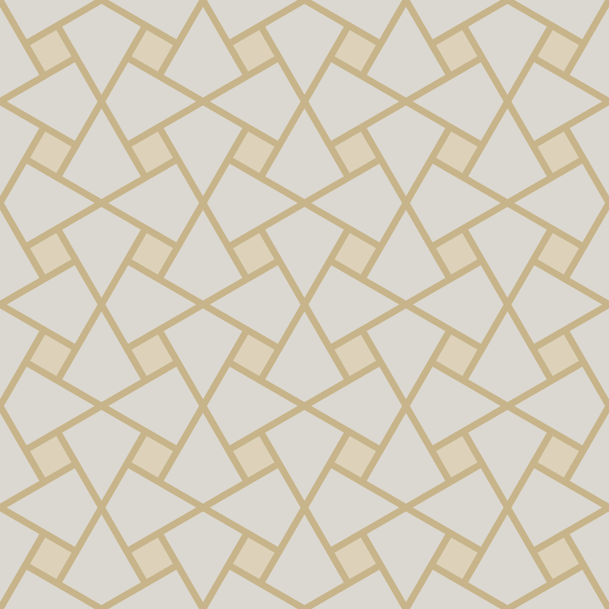 Geometric Pattern: Square Twist: Stone / Red Wolf
