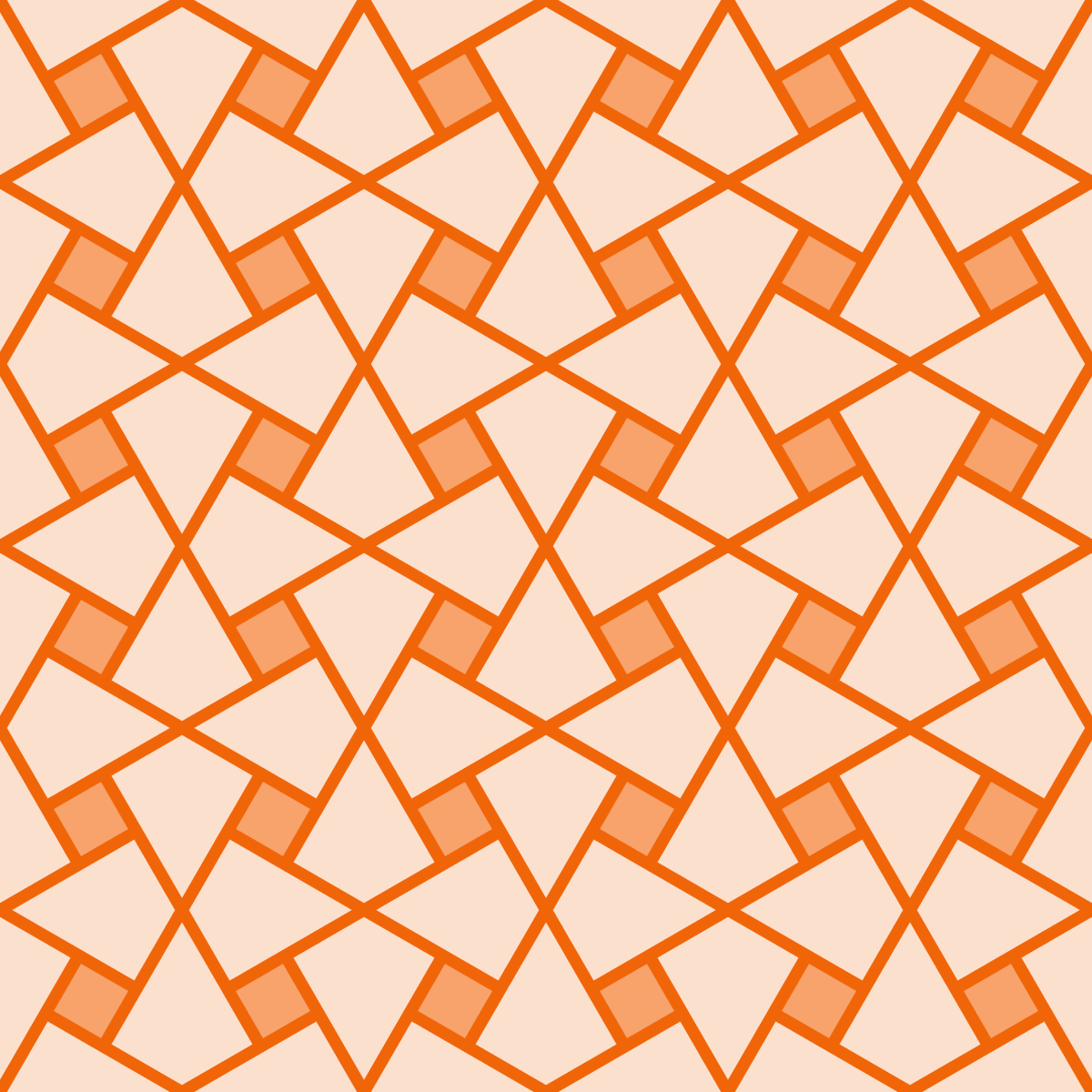 Geometric Pattern: Square Twist: Gemstone Light / Red Wolf