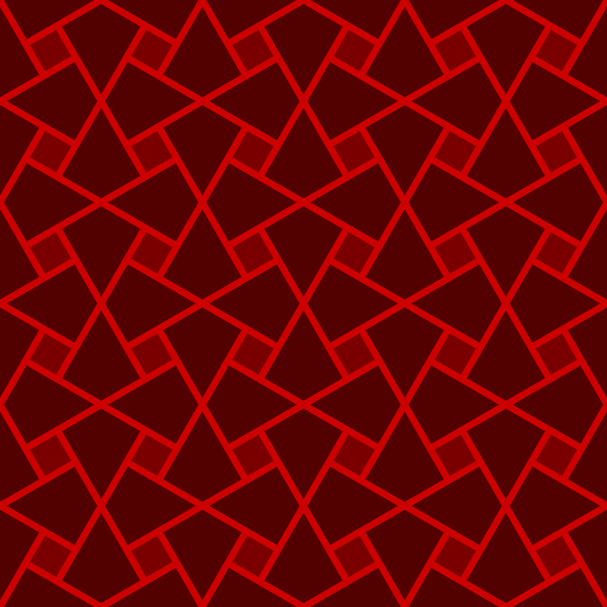 Geometric Pattern: Square Twist: Gemstone Dark / Red Wolf