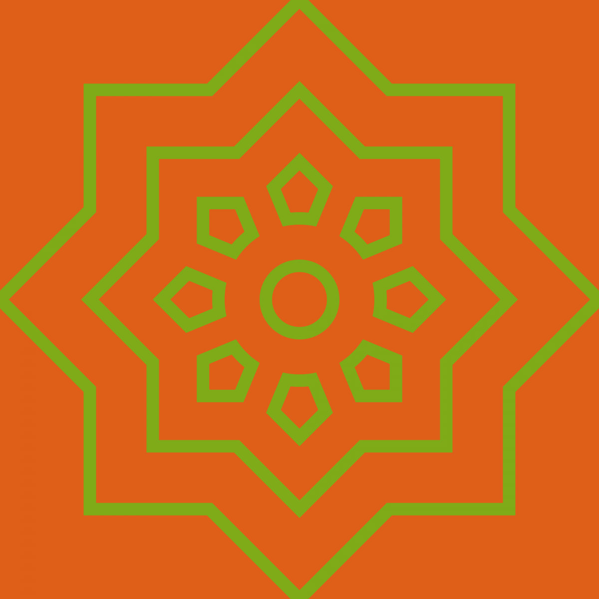 Geometric Pattern: Mahsa: Moderna / Red Wolf