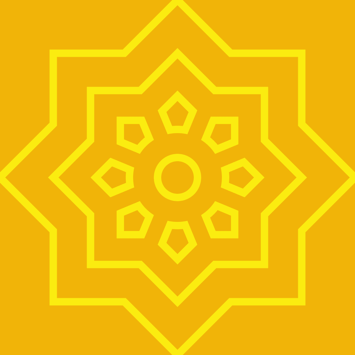 Geometric Pattern: Mahsa: Gemstone Light / Red Wolf