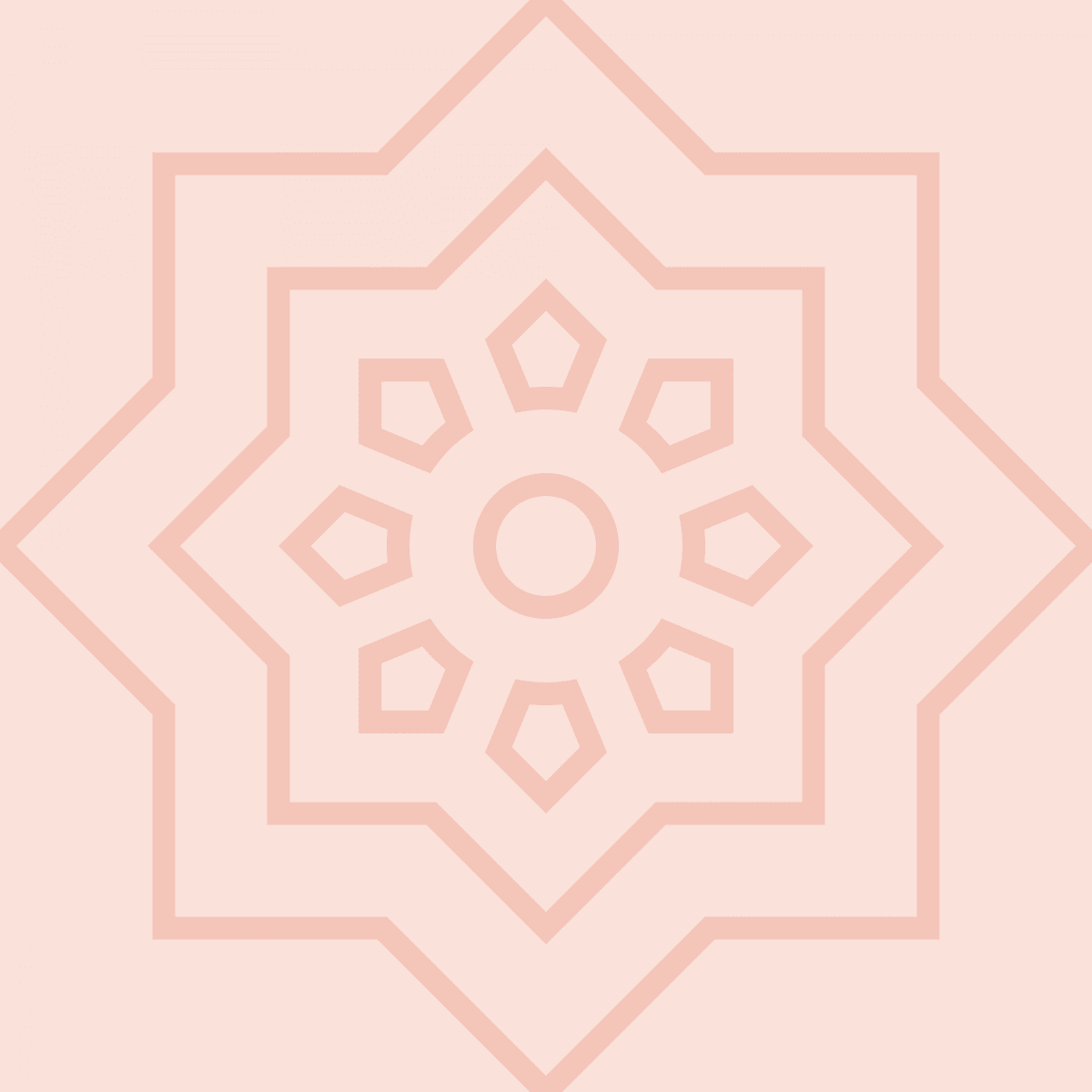 Geometric Pattern: Mahsa: Antique / Red Wolf