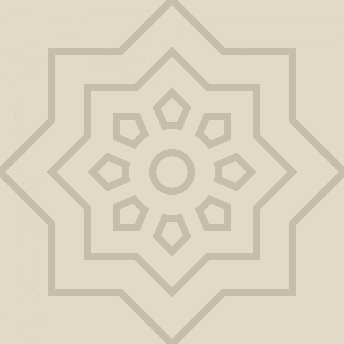 Geometric Pattern: Mahsa: Antique / Red Wolf