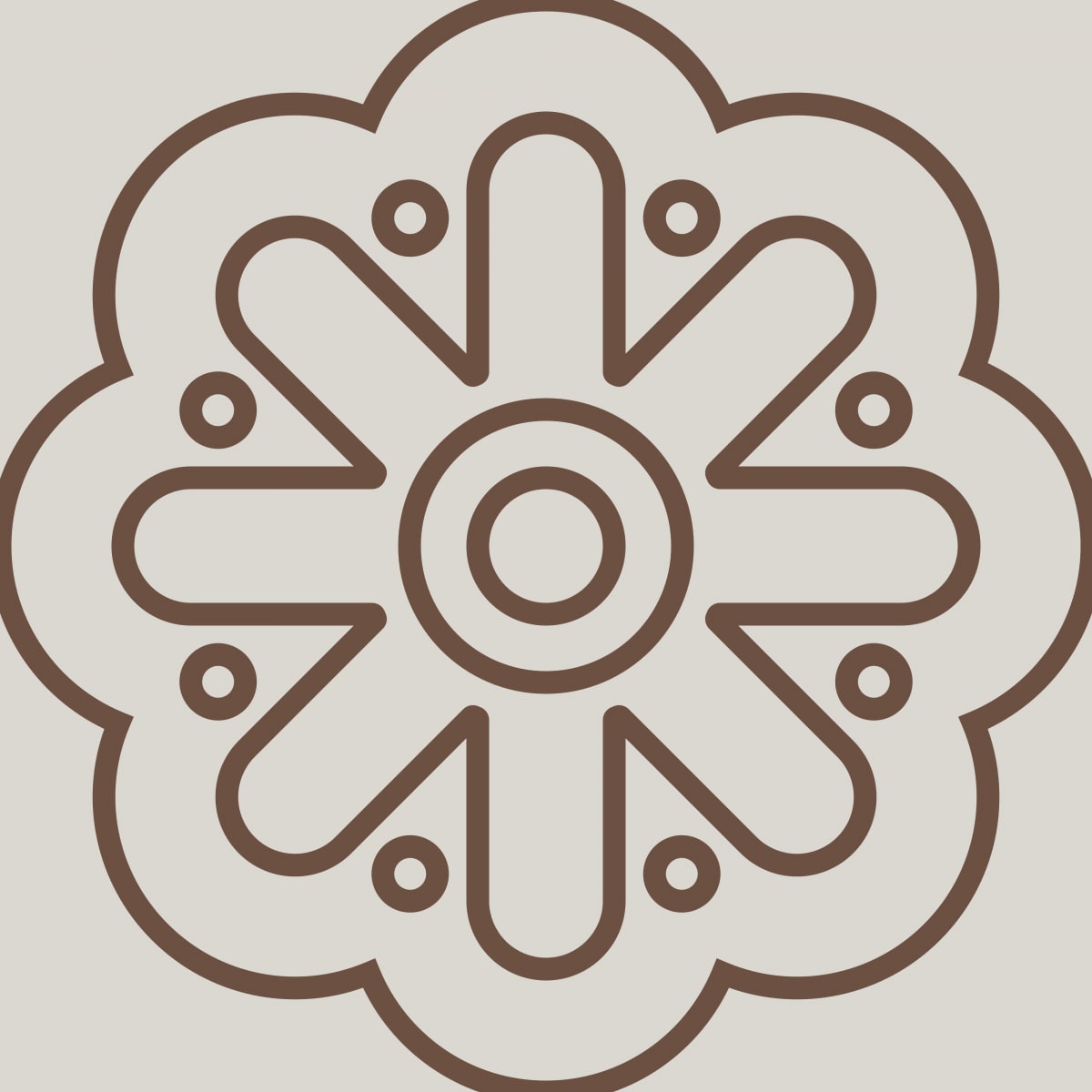 Geometric Pattern: Seljuk: Stone / Red Wolf