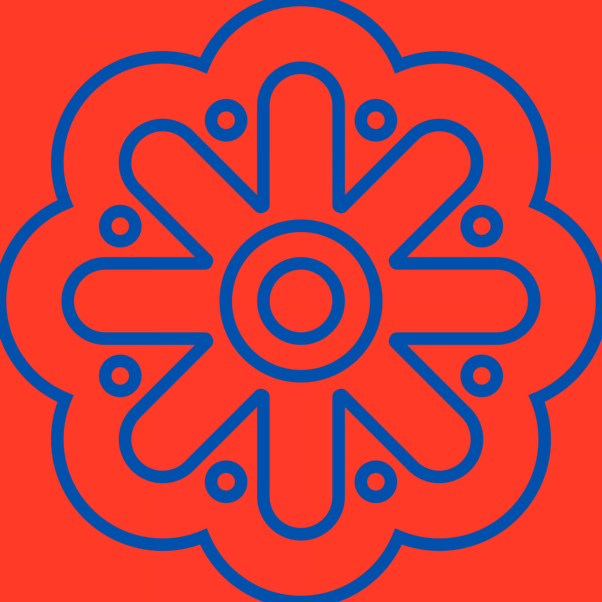 Geometric Pattern: Seljuk: Moderna / Red Wolf
