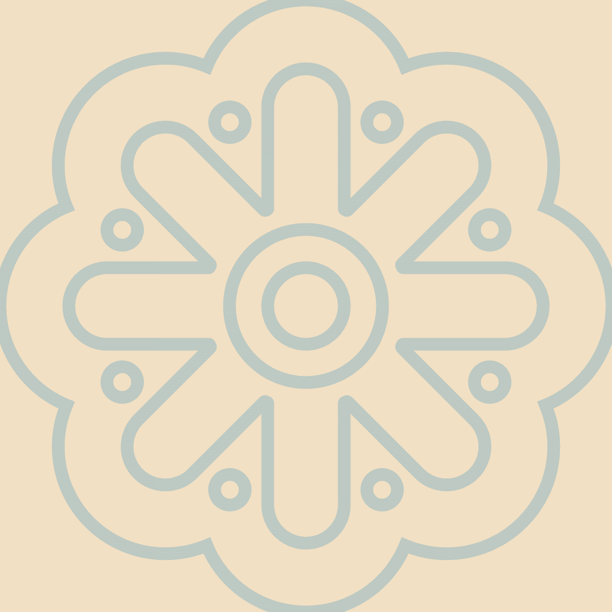 Geometric Pattern: Seljuk: Antique / Red Wolf