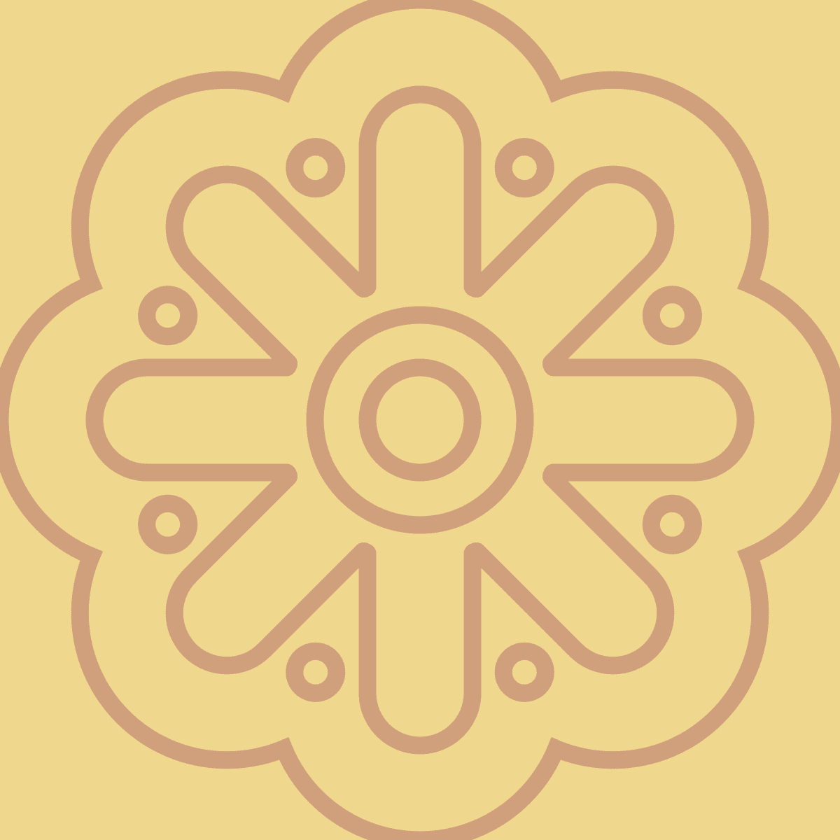 Geometric Pattern: Seljuk: Antique / Red Wolf