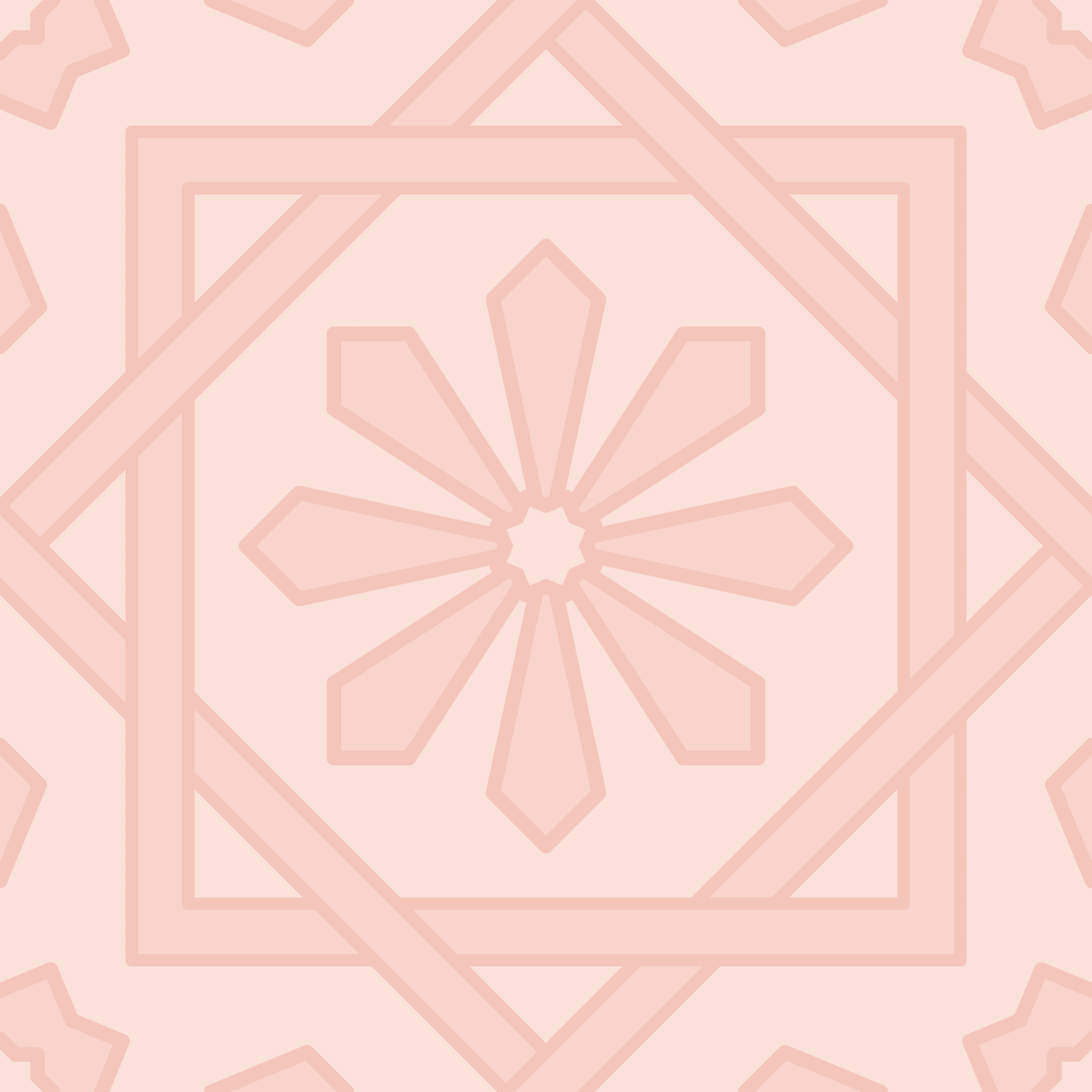 Geometric Pattern: Azila: Antique / Red Wolf