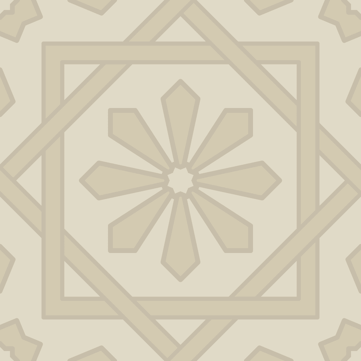 Geometric Pattern: Azila: Antique / Red Wolf