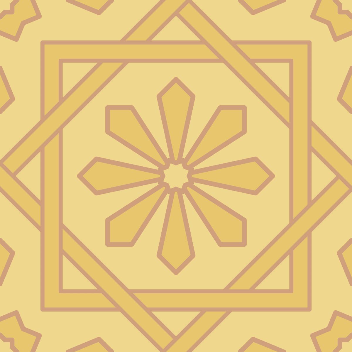 Geometric Pattern: Azila: Antique / Red Wolf