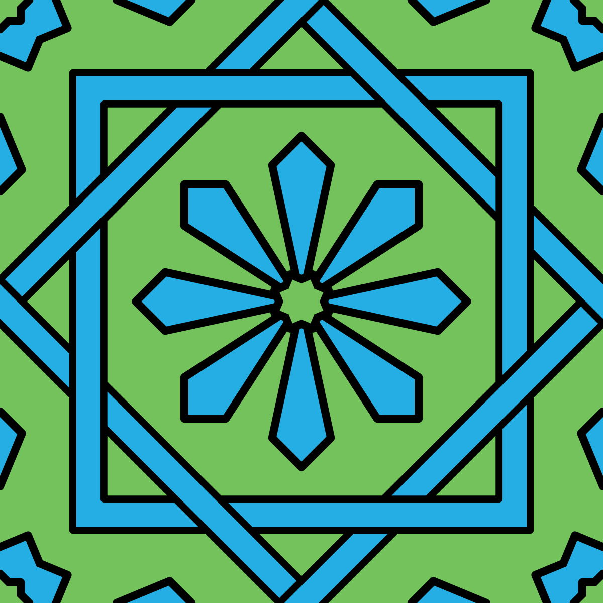 Geometric Pattern: Azila: Moderna / Red Wolf