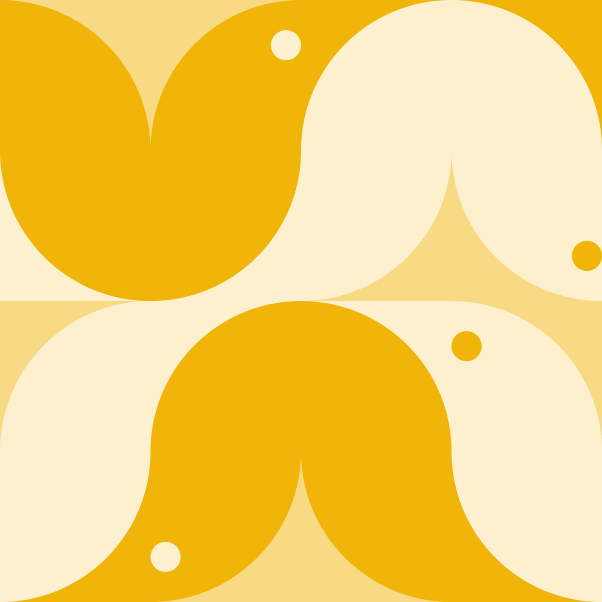Geometric Pattern: Quarter Circle Raven: Gemstone Light / Red Wolf