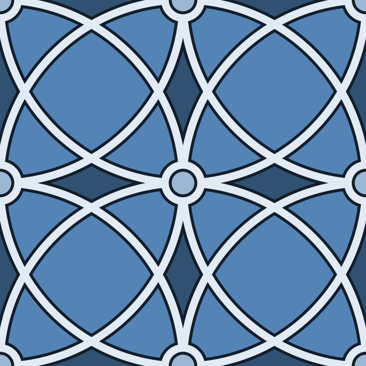 Geometric Pattern: Lattice Circle: Gradient / Red Wolf