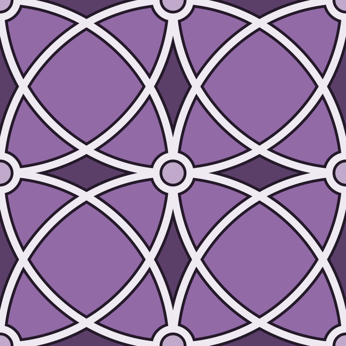 Geometric Pattern: Lattice Circle: Gradient / Red Wolf