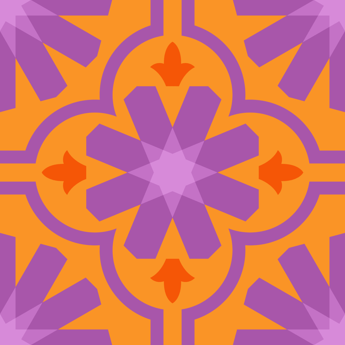 Geometric Pattern: Dabka: Moderna / Red Wolf