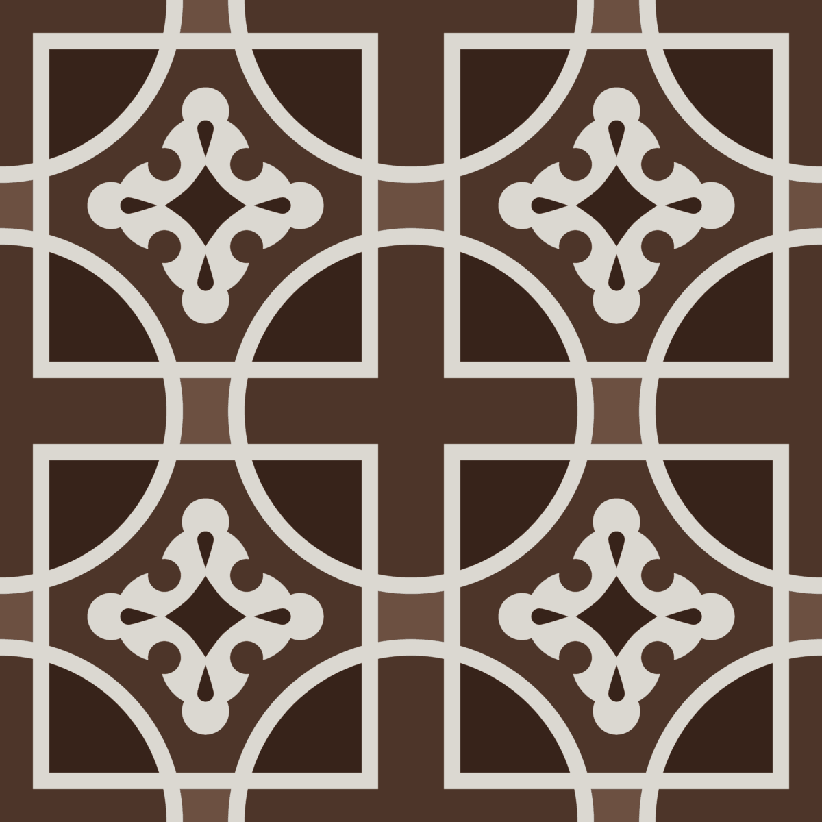 Geometric Pattern: Zanellato: Stone Dark / Red Wolf