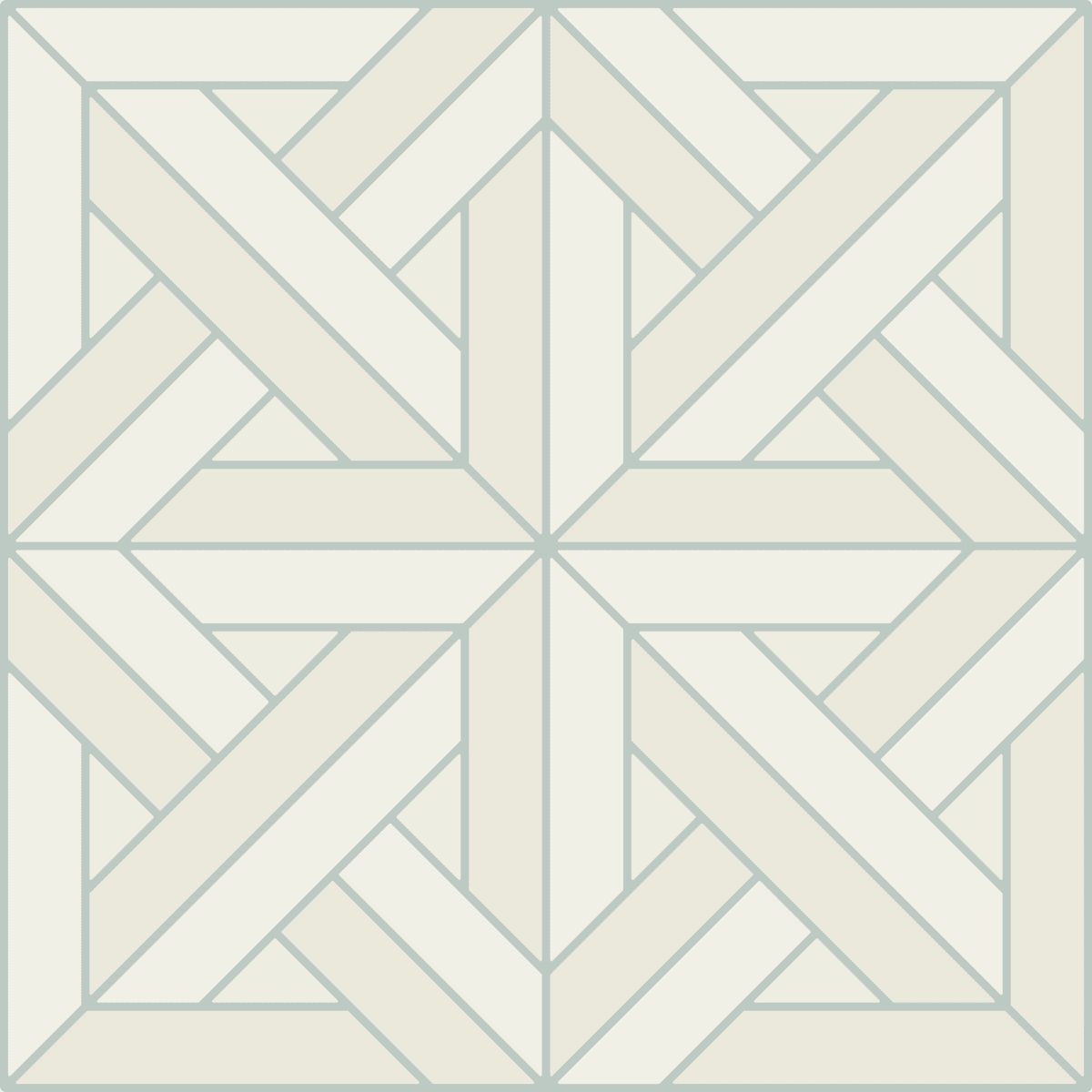 Geometric Pattern: Castel: Antique / Red Wolf