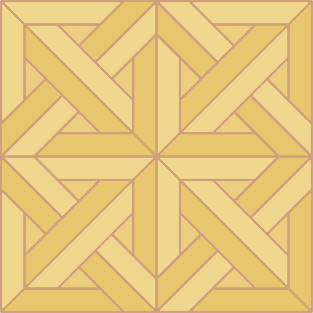 Geometric Pattern: Castel: Antique / Red Wolf