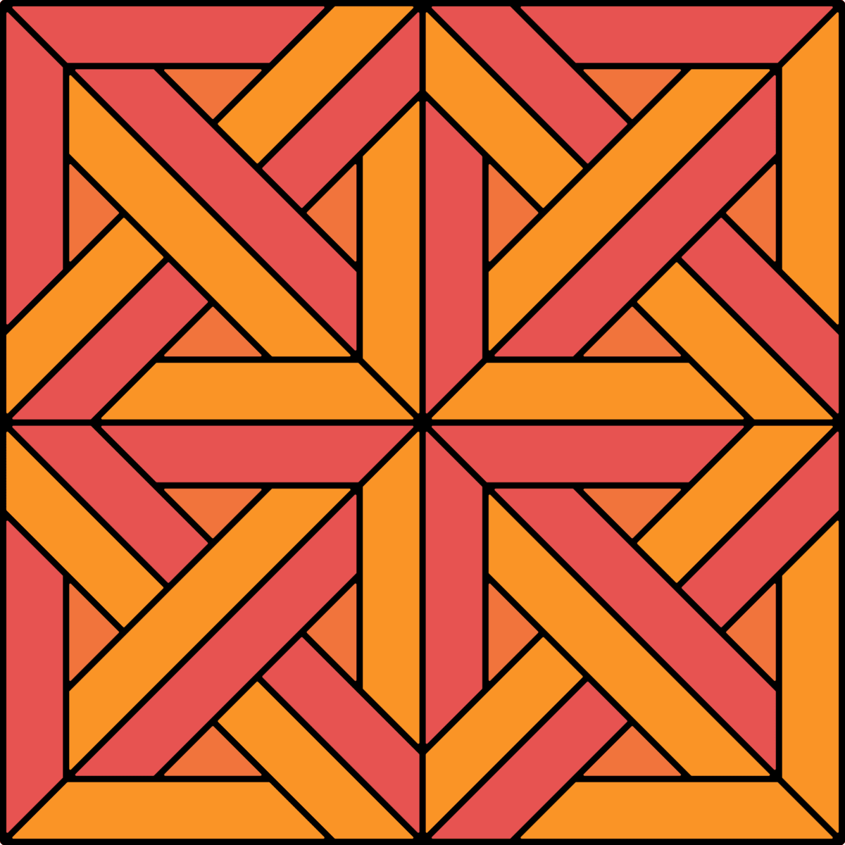 Geometric Pattern: Castel: Moderna / Red Wolf