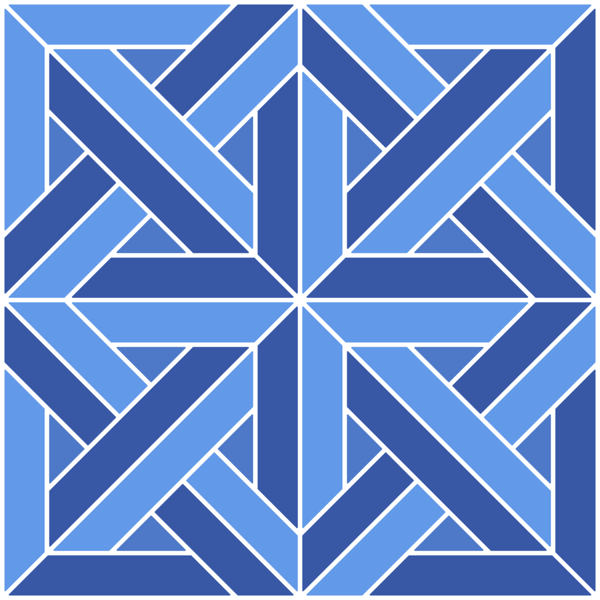 Geometric Pattern: Castel: Gemstone White / Red Wolf