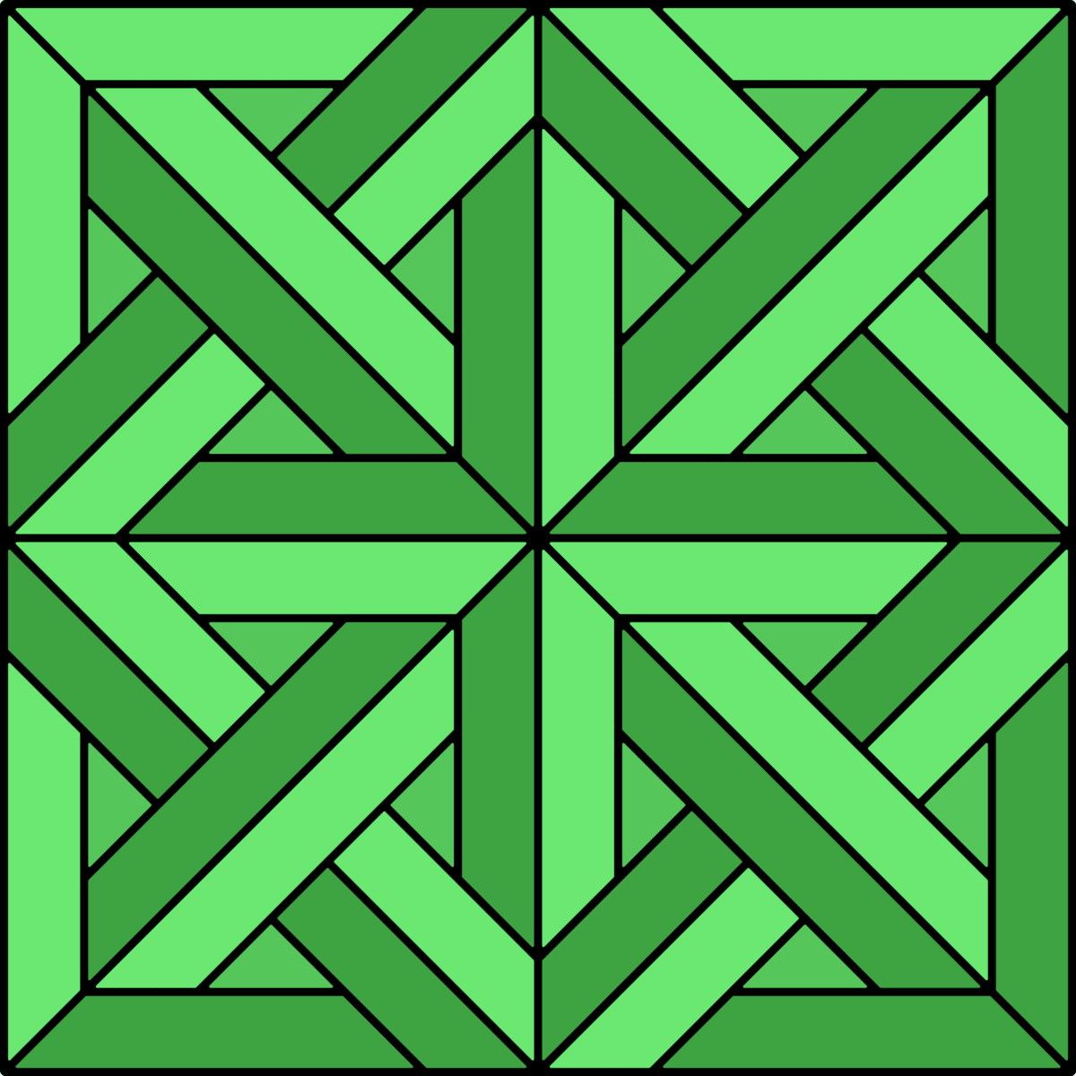 Geometric Pattern: Castel: Gemstone Black / Red Wolf