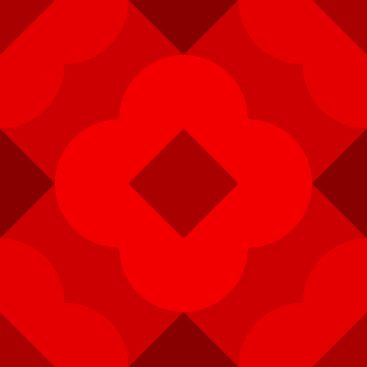 Geometric Pattern: Petala: Gemstone / Red Wolf