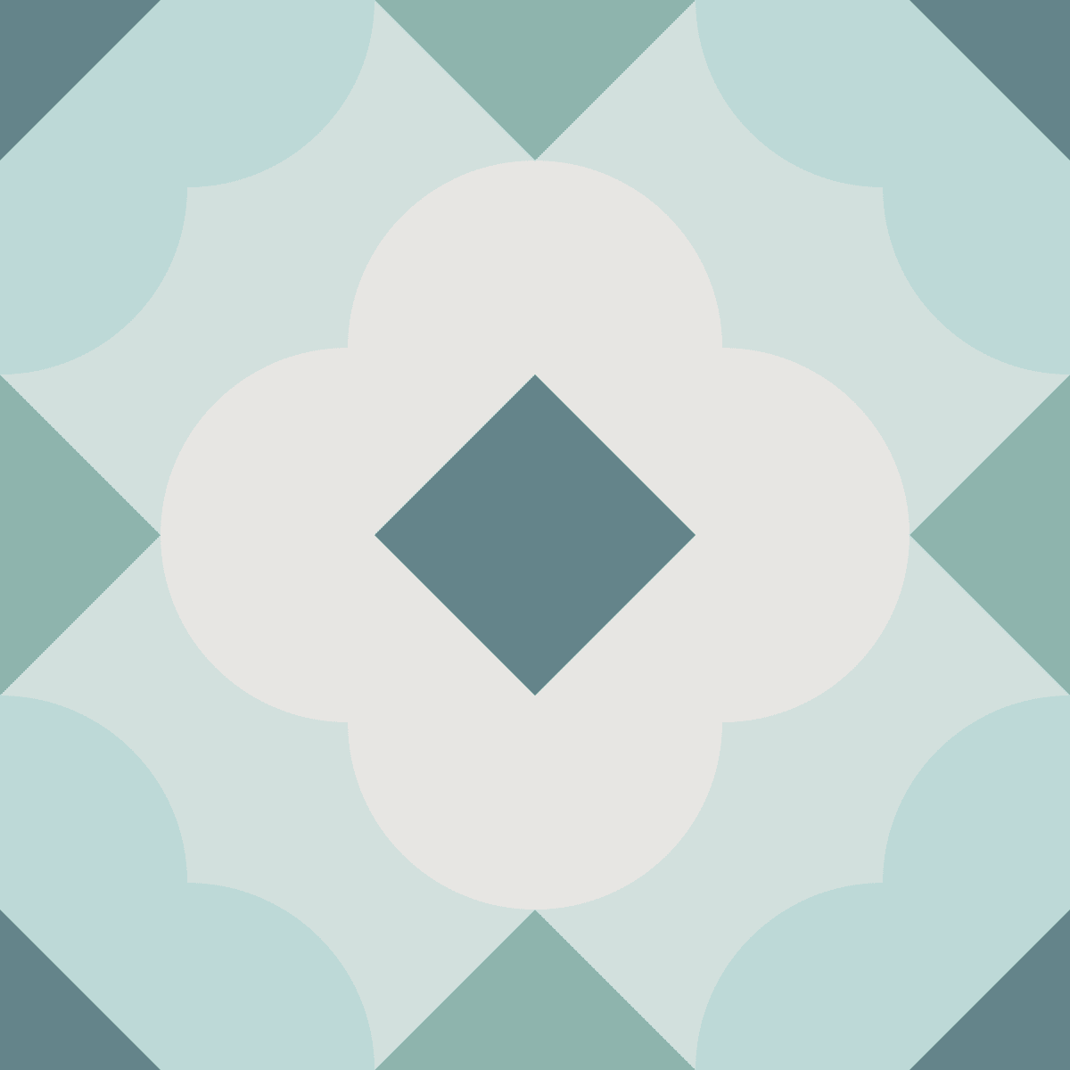 Geometric Pattern: Petala: Art Deco / Red Wolf