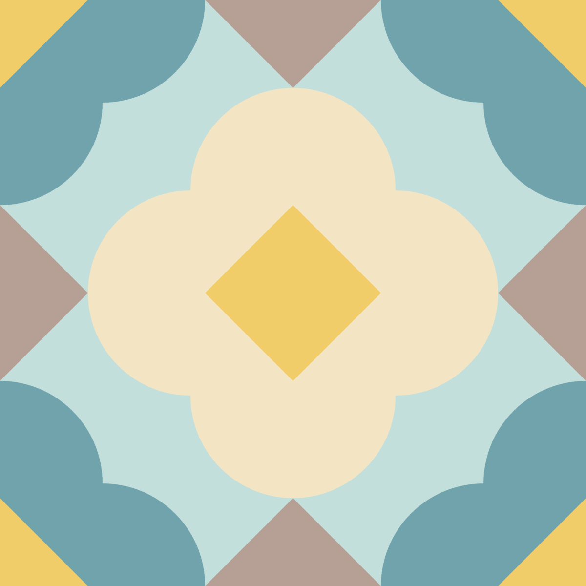 Geometric Pattern: Petala: Garden / Red Wolf