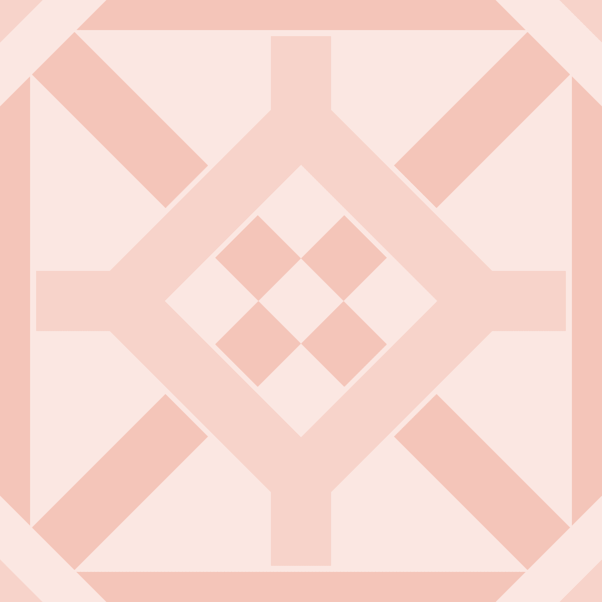 Geometric Pattern: Seville: Antique Light / Red Wolf