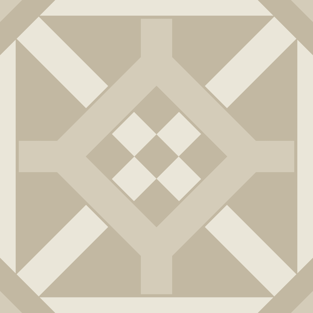 Geometric Pattern: Seville: Antique Dark / Red Wolf