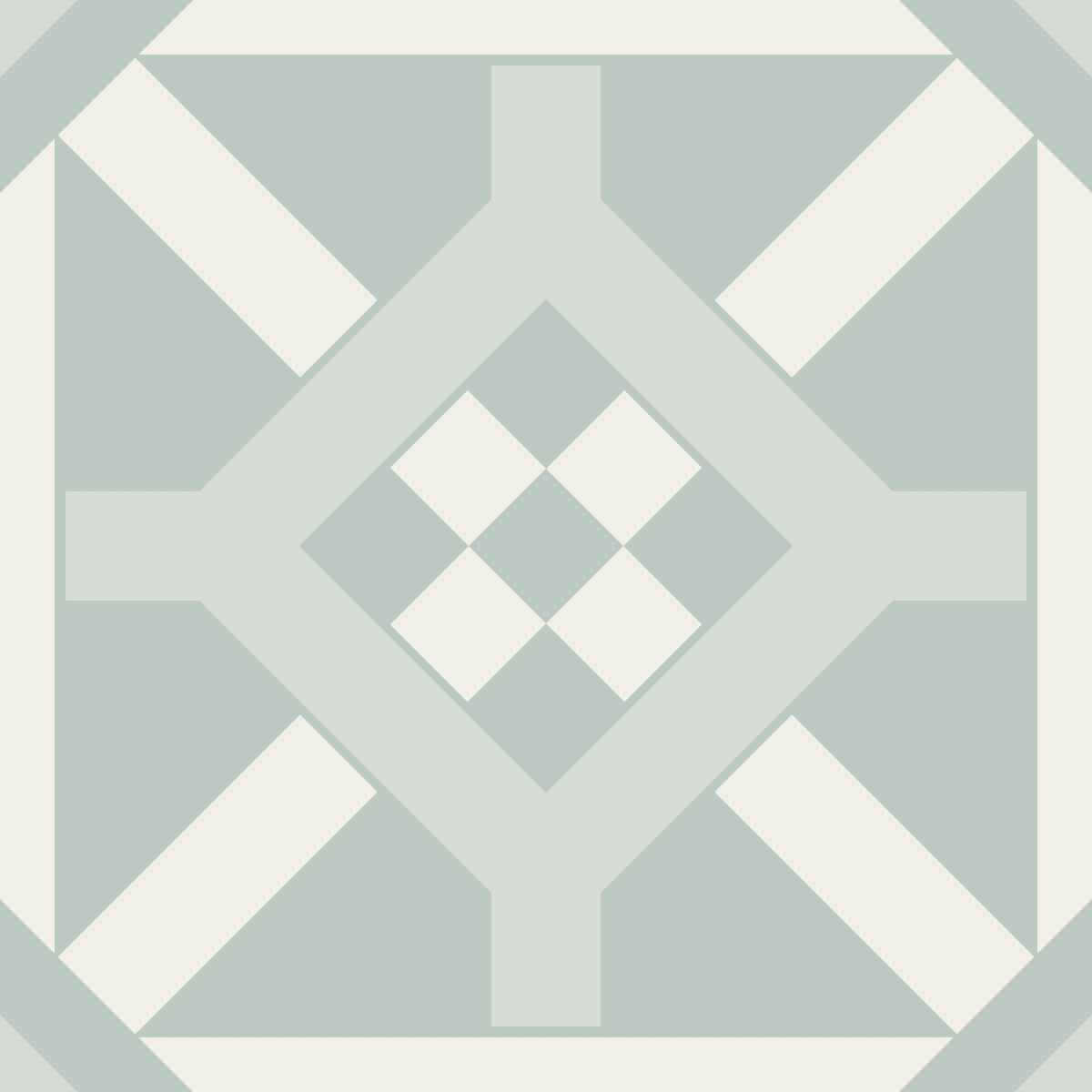 Geometric Pattern: Seville: Antique Dark / Red Wolf