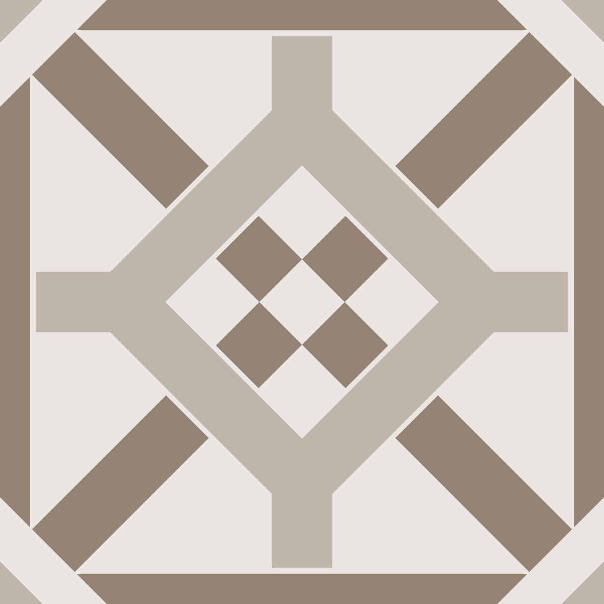 Geometric Pattern: Seville: Cesco Light / Red Wolf