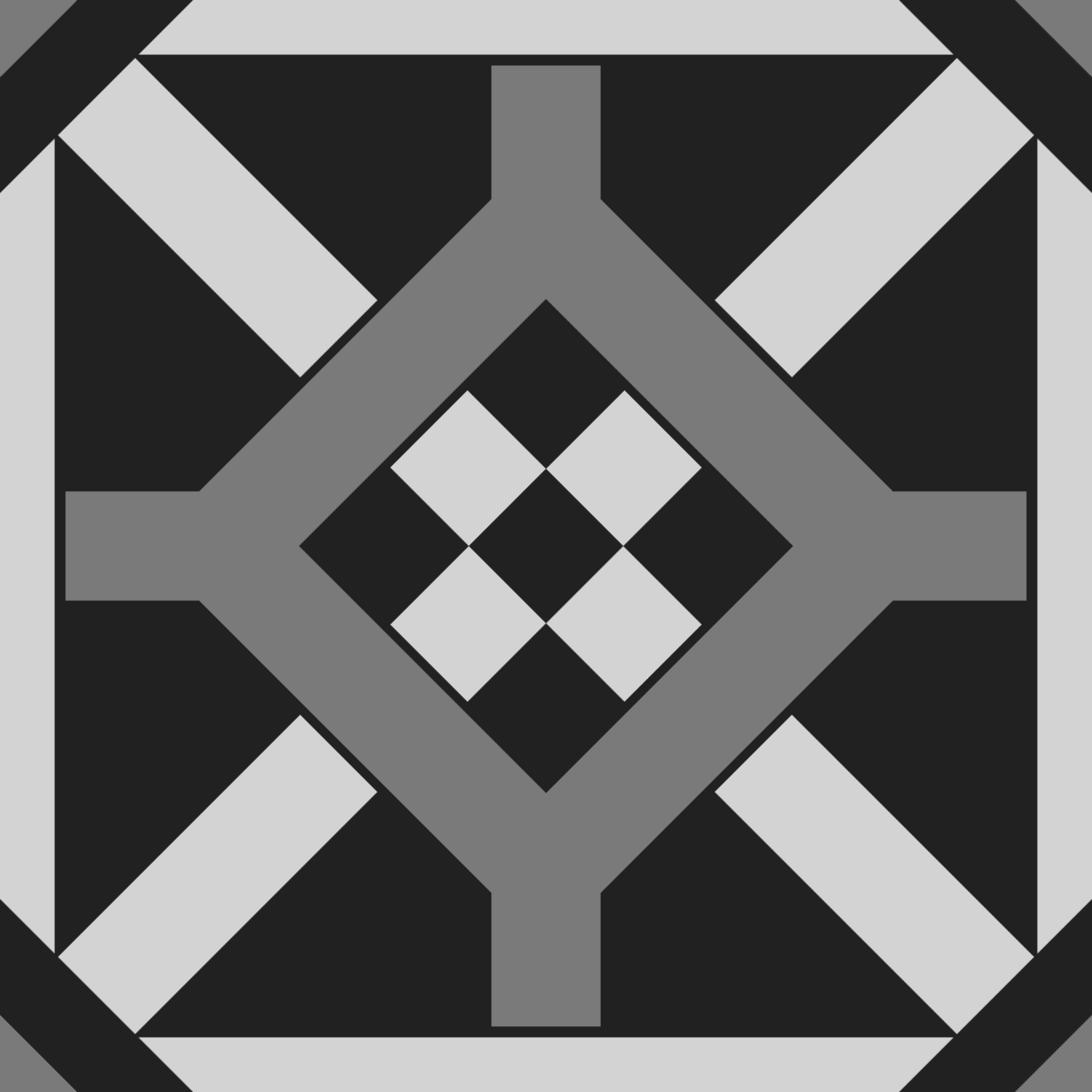 Geometric Pattern: Seville: Cesco Dark / Red Wolf