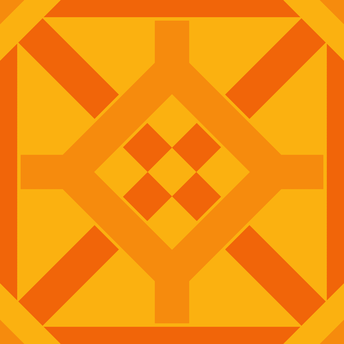 Geometric Pattern: Seville: Gemstone Light / Red Wolf