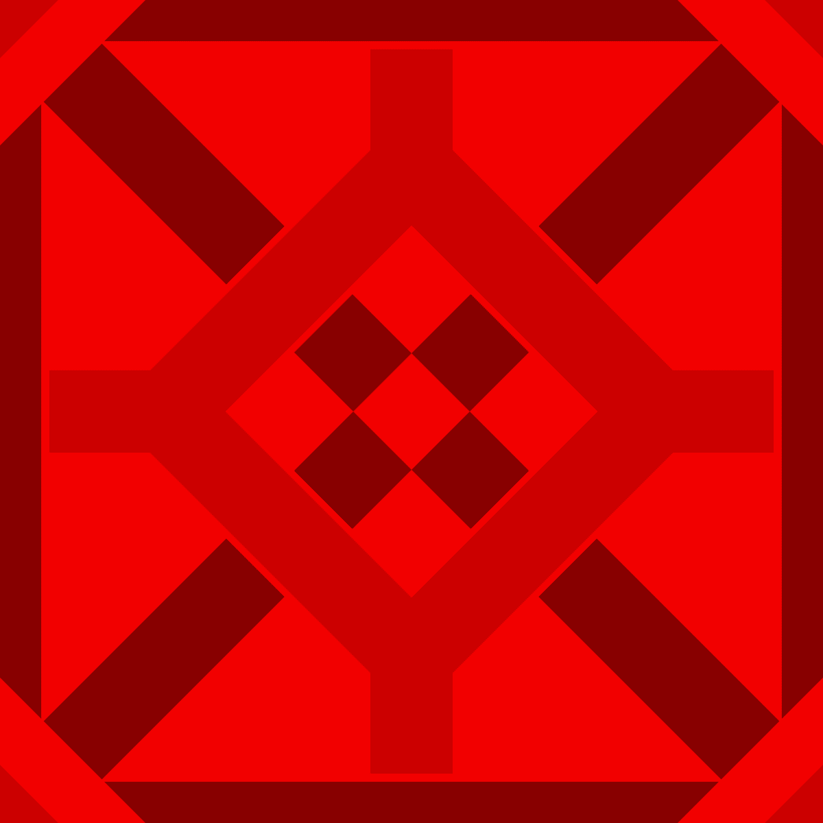 Geometric Pattern: Seville: Gemstone Light / Red Wolf