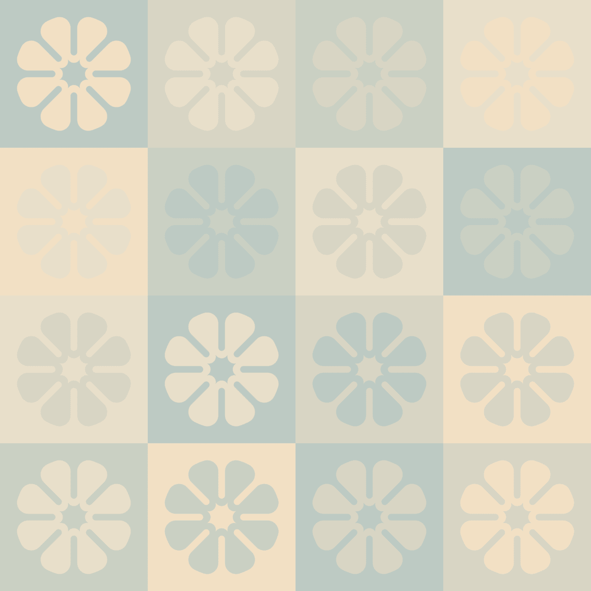 Geometric Pattern: Amapola: Antique / Red Wolf