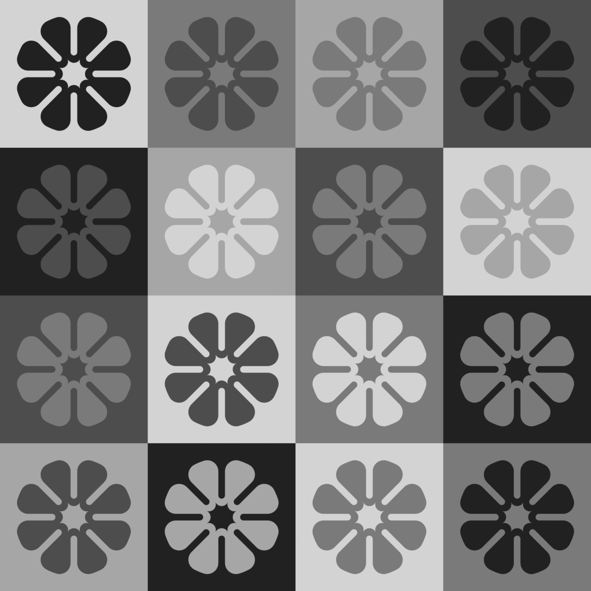 Geometric Pattern: Amapola: Cesco / Red Wolf